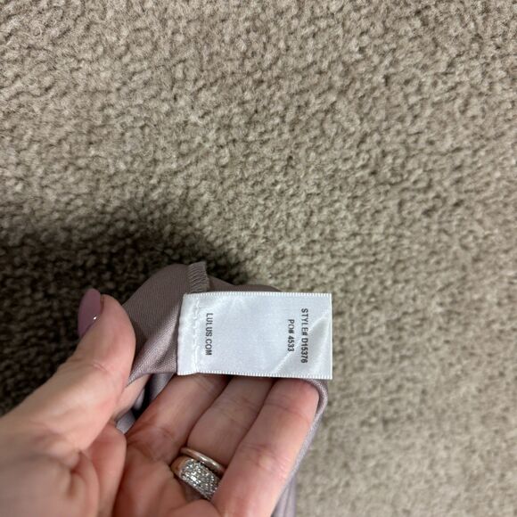 Lulus Air of‎ Romance Maxi Dress Women Small Taupe Cross Back Lined Formal Gown - Picture 10 of 12